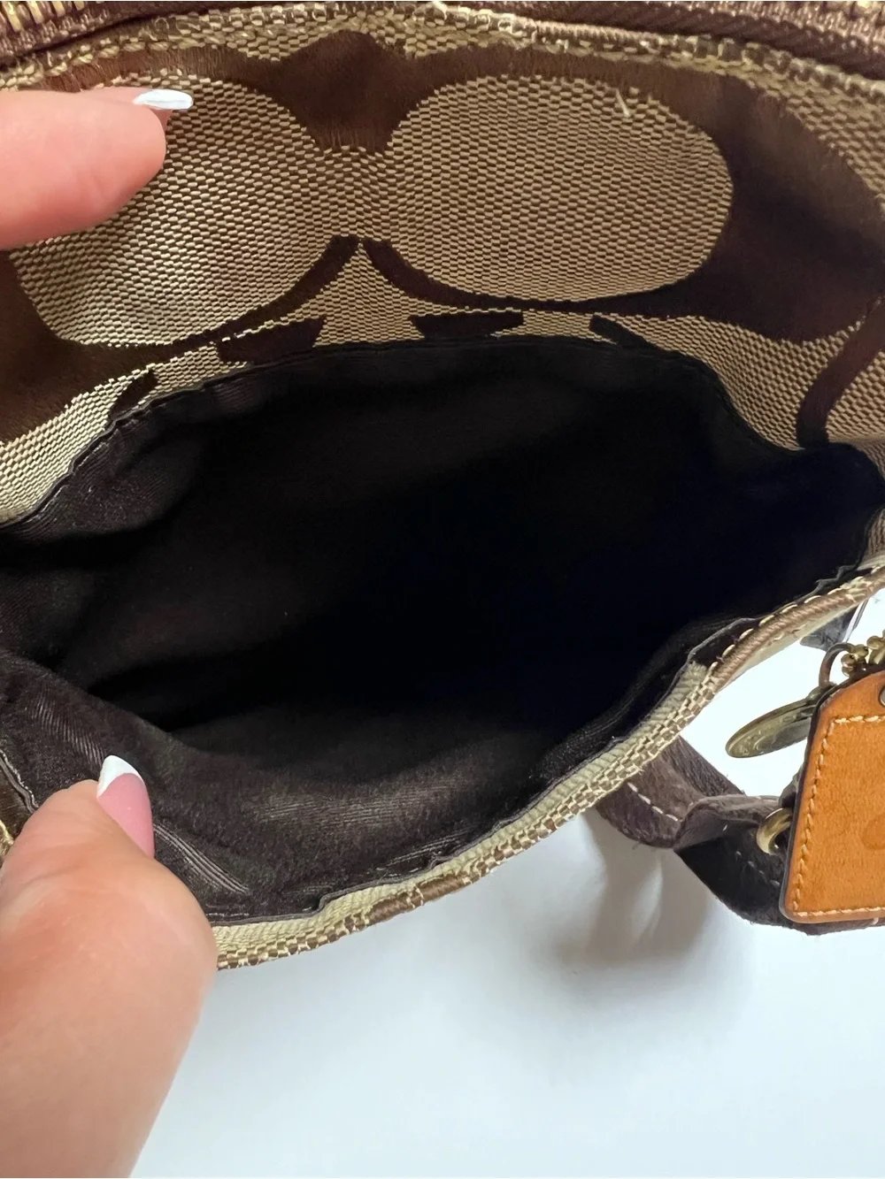 Coach Y2K Legacy Signature Canvas Leather Trim Messenger Crossbody Bag